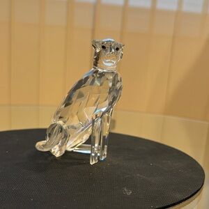 Crystal Glass Cheetah Figurine